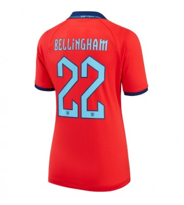 England Jude Bellingham #22 Bortedrakt Kvinner VM 2022 Kortermet